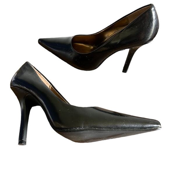 Chinese Laundry Spicy Leather Upper Black Pointed Toe Heels - Picture 1 of 15